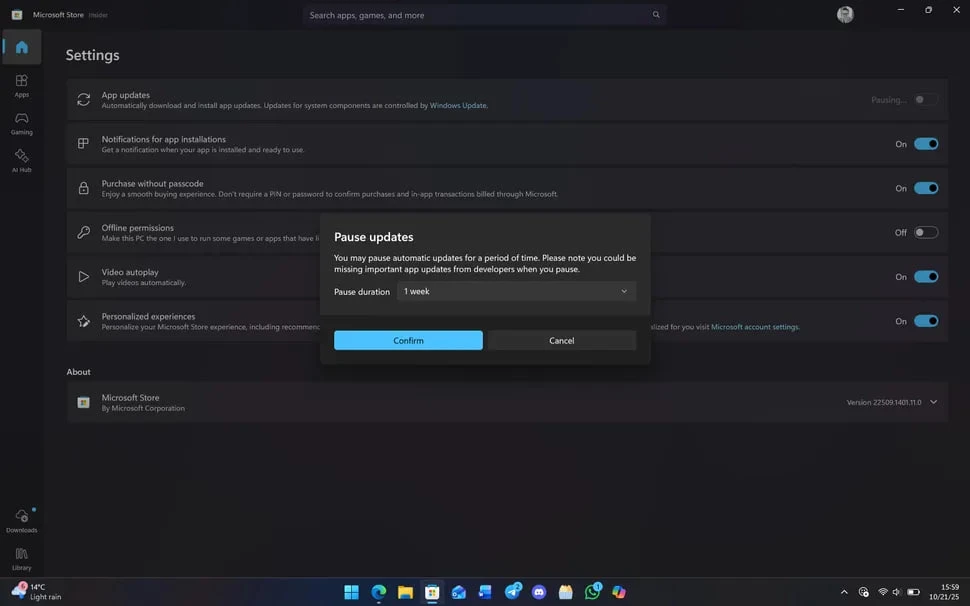 На Windows 11 теперь нельзя отключить автообновления приложений из Microsoft Store