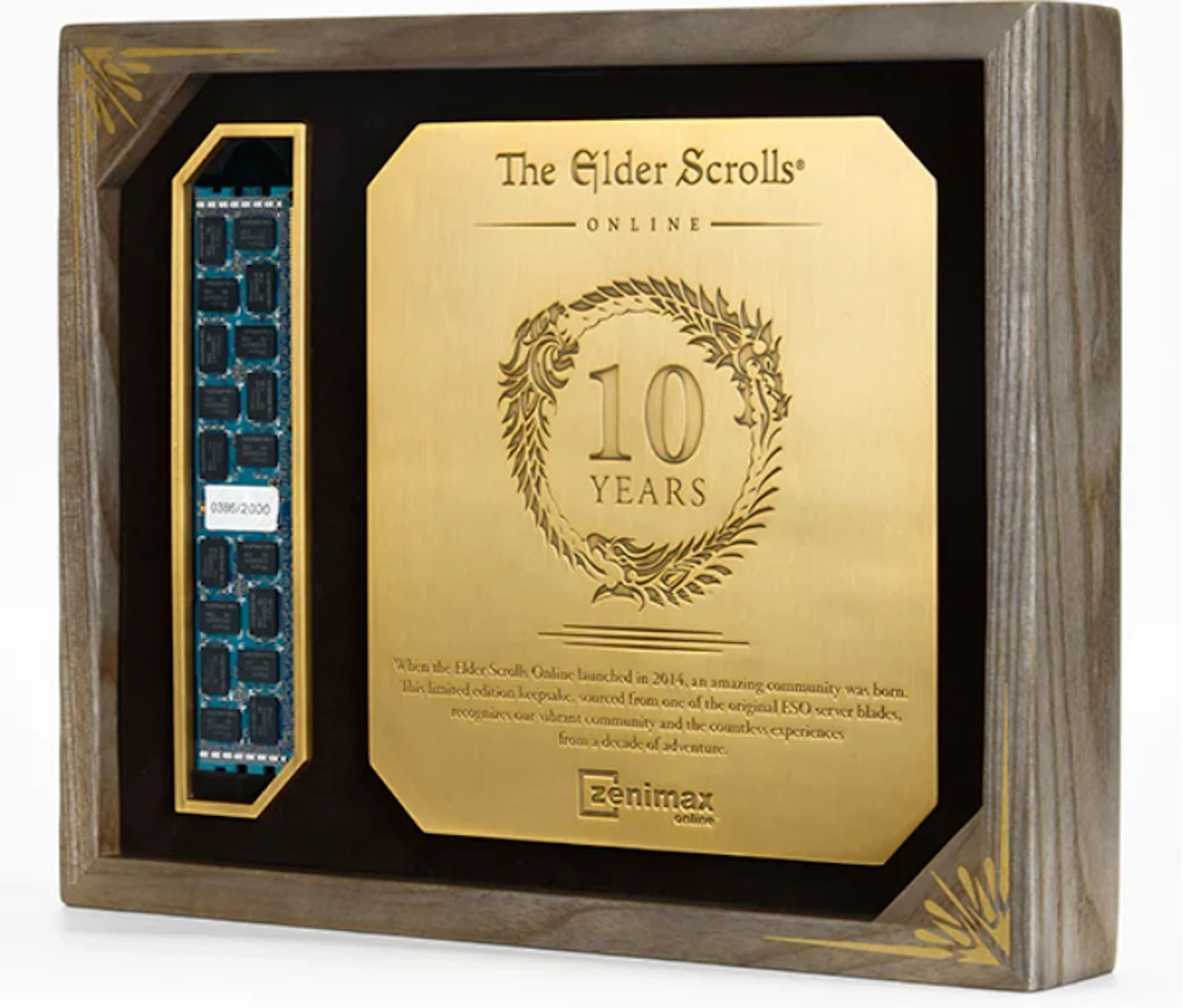 Bethesda распродаёт юбилейные плашки оперативки от серверов The Elder Scrolls Online